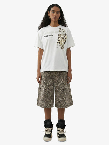 Vintage Leopard Cargo Shorts 