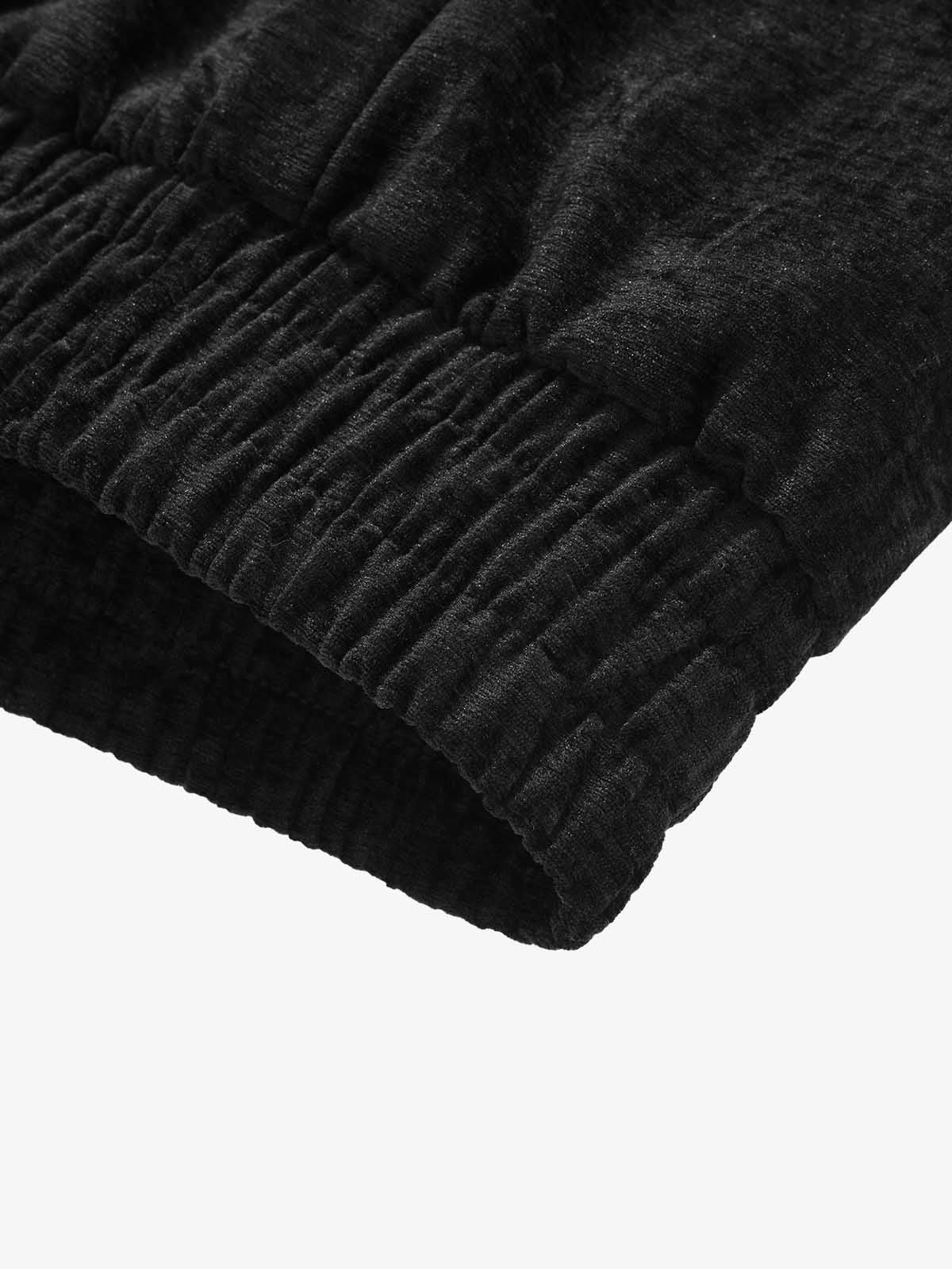 Stylish Velvet Bomber Jacket with Leather Collar for Men 