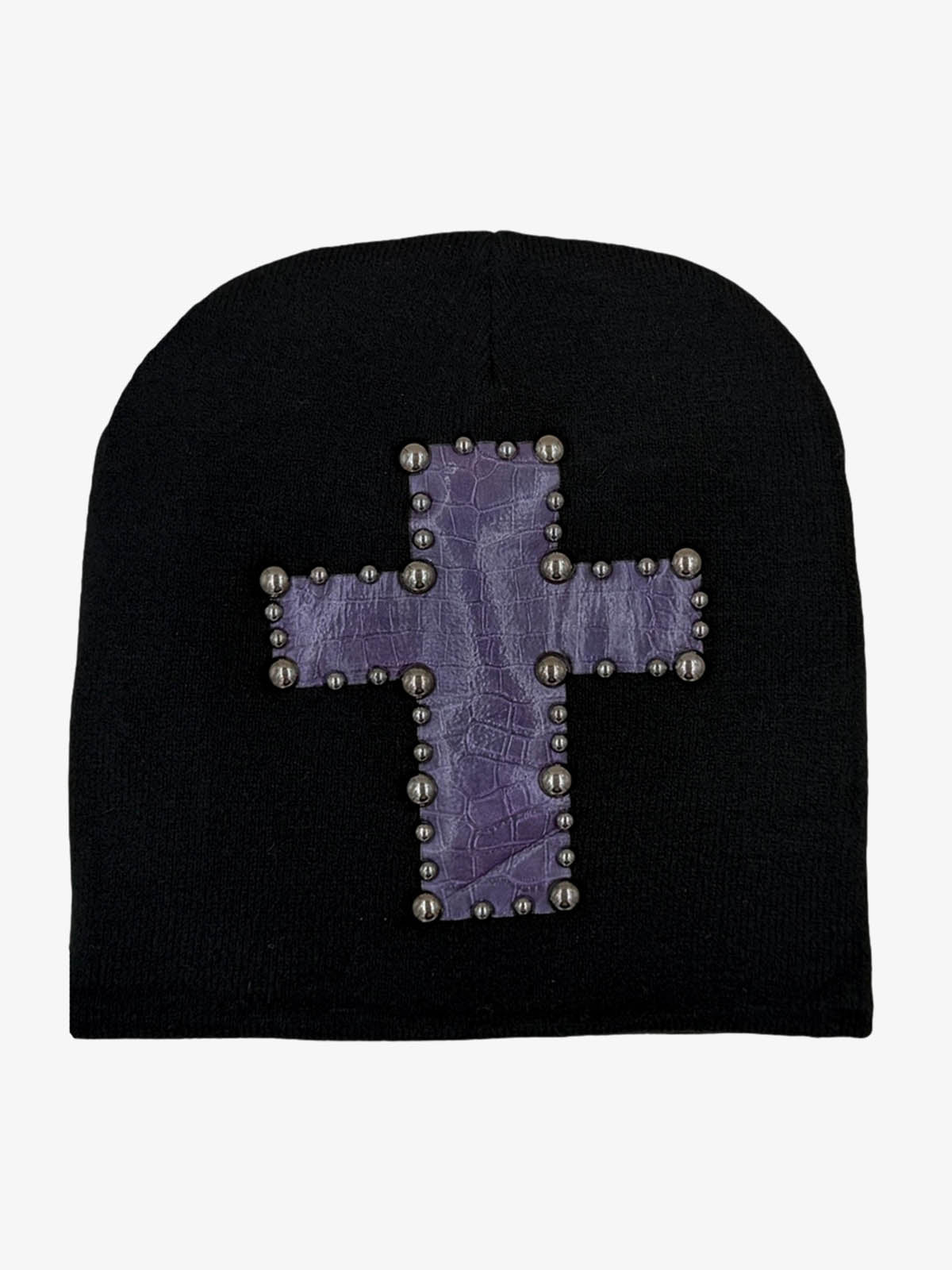 Camo Studded Cross Patch Beanie