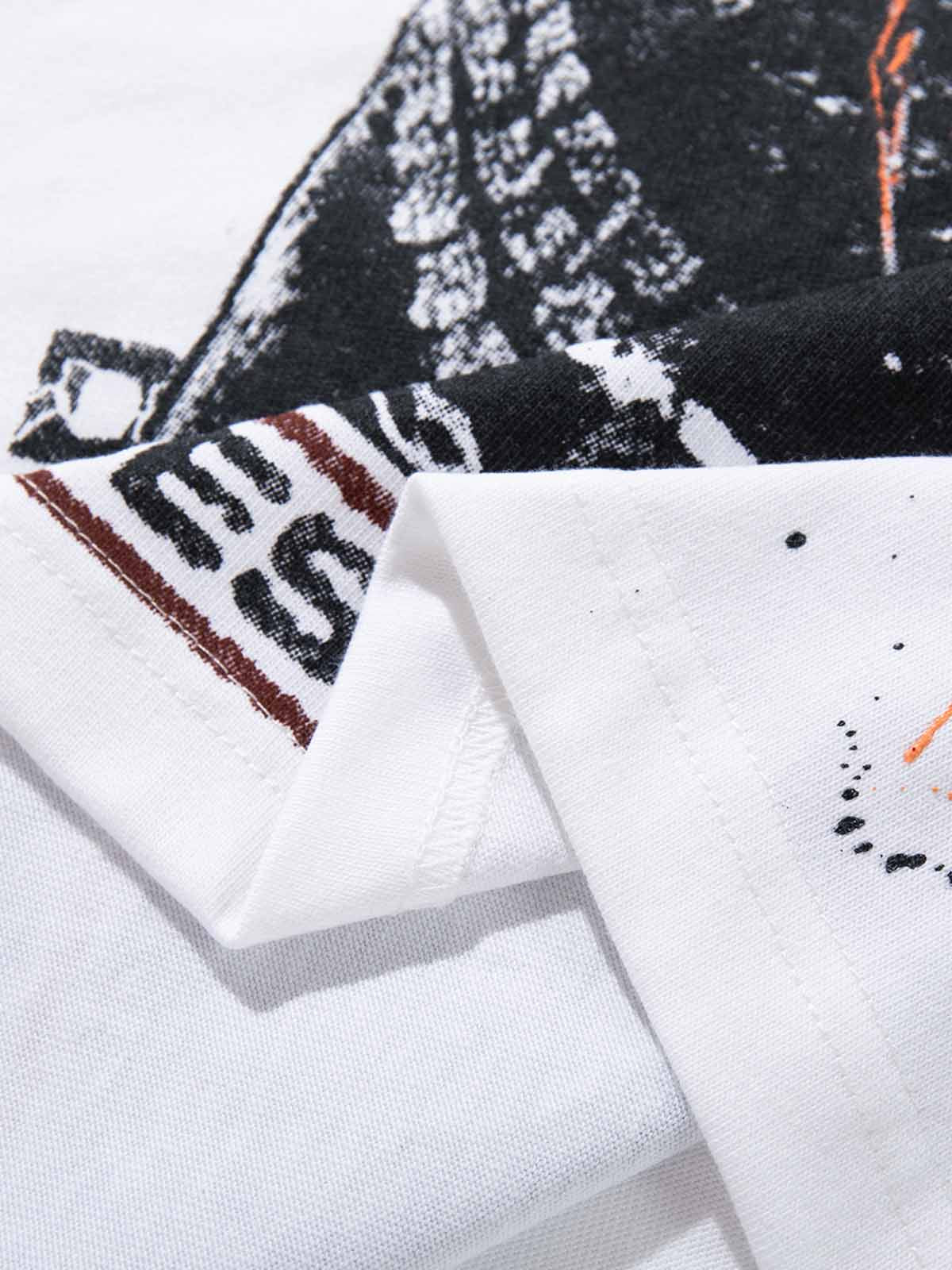 Splatter Paint Wax Graphic Crewneck Sweatshirt