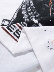 Splatter Paint Wax Graphic Crewneck Sweatshirt