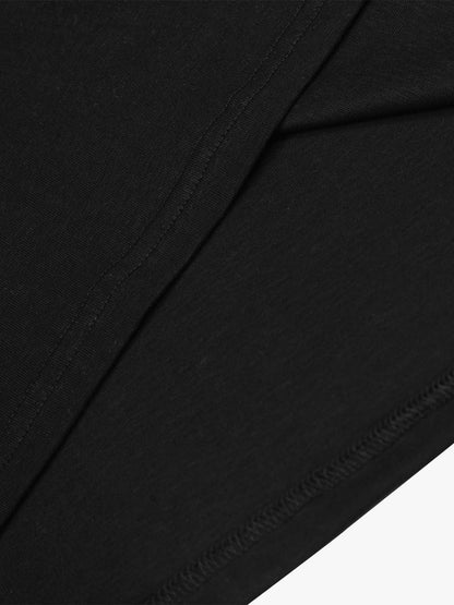 Cotton Blend Layered Sleeve Graphic T-Shirt with Star Print Design 