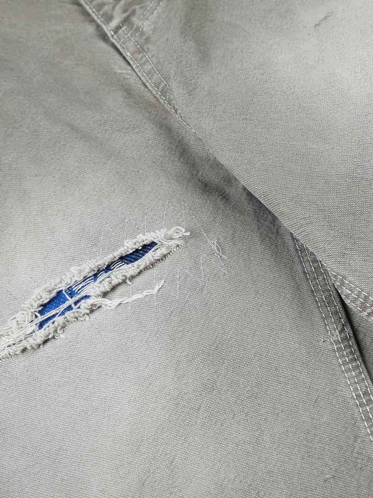 Plaid Patchwork Workwear Jeans