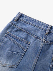 Y2K Faded Stacked Denim Jeans 