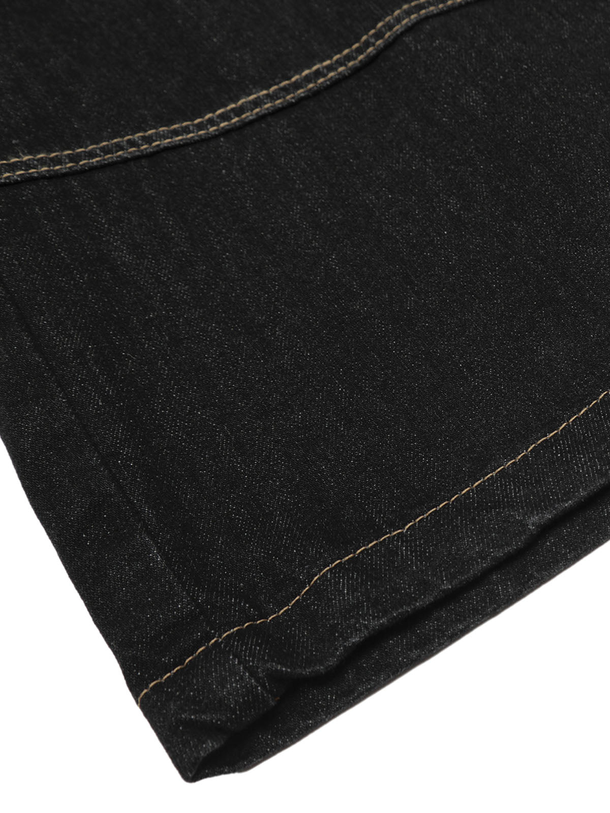 Contrast Stitched Patch Pocket Denim Jorts 