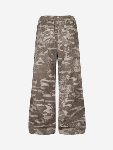 Vintage Camo Print Baggy Pants