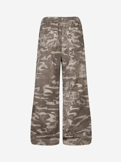 Vintage Camo Print Baggy Pants