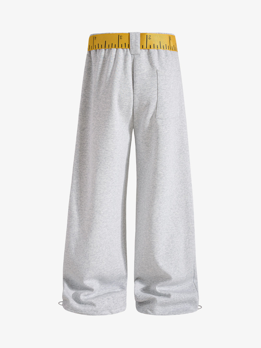 Tape-Measure Belt Graphic Wide-Leg Sweatpants