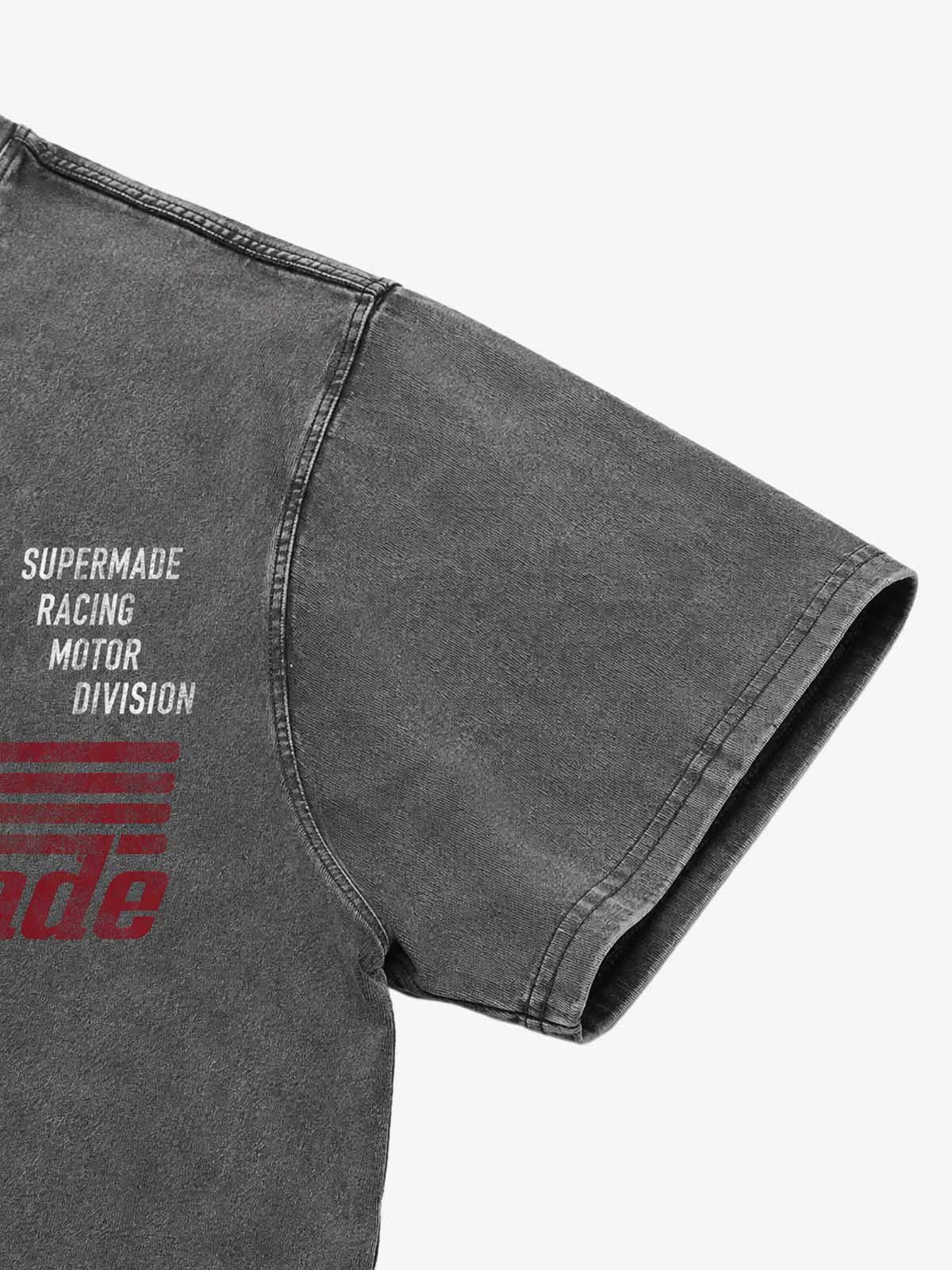 Horse Graphic Garment-Washed Distressed Tee