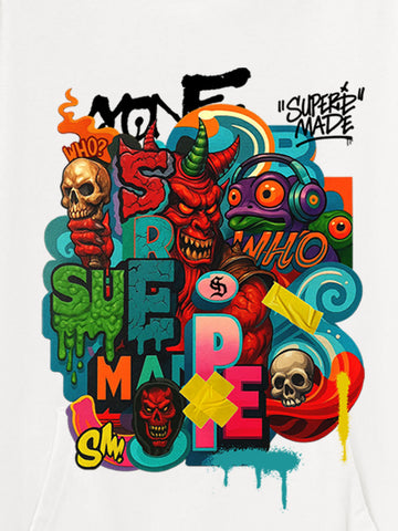 Thesupermade Devil Street Graffiti Carnival Hoodie 