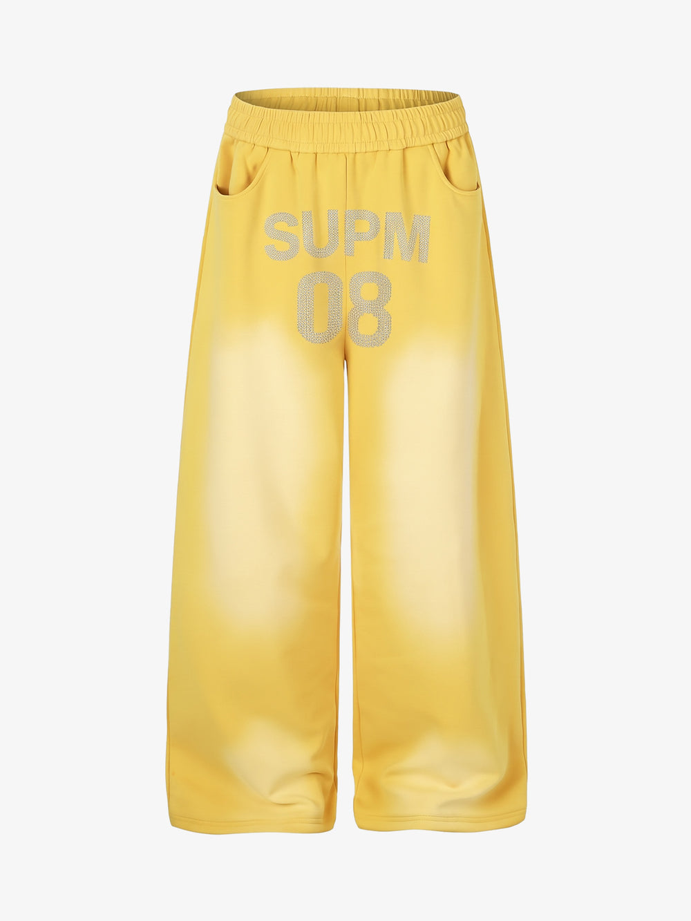 Washed Distressed Heat-Pressed Sweatpants