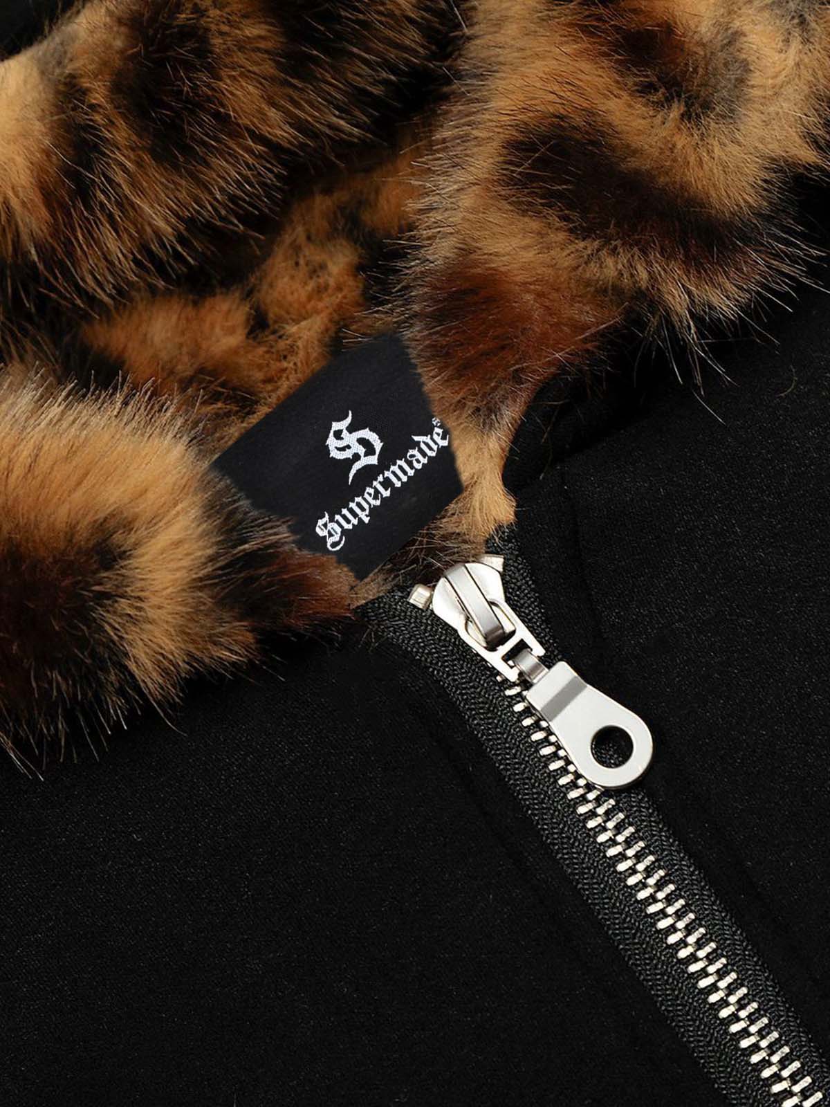 Leopard Print Hooded Jacket with Faux Fur Trim for Men - Trendy Winter Fashion 