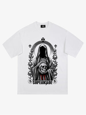 Thesupermade Dark Gothic Headless Skull Death T-shirt 