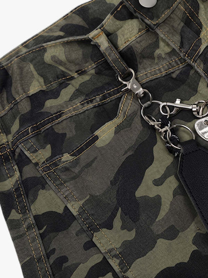Camo Charm Detail Baggy Jorts