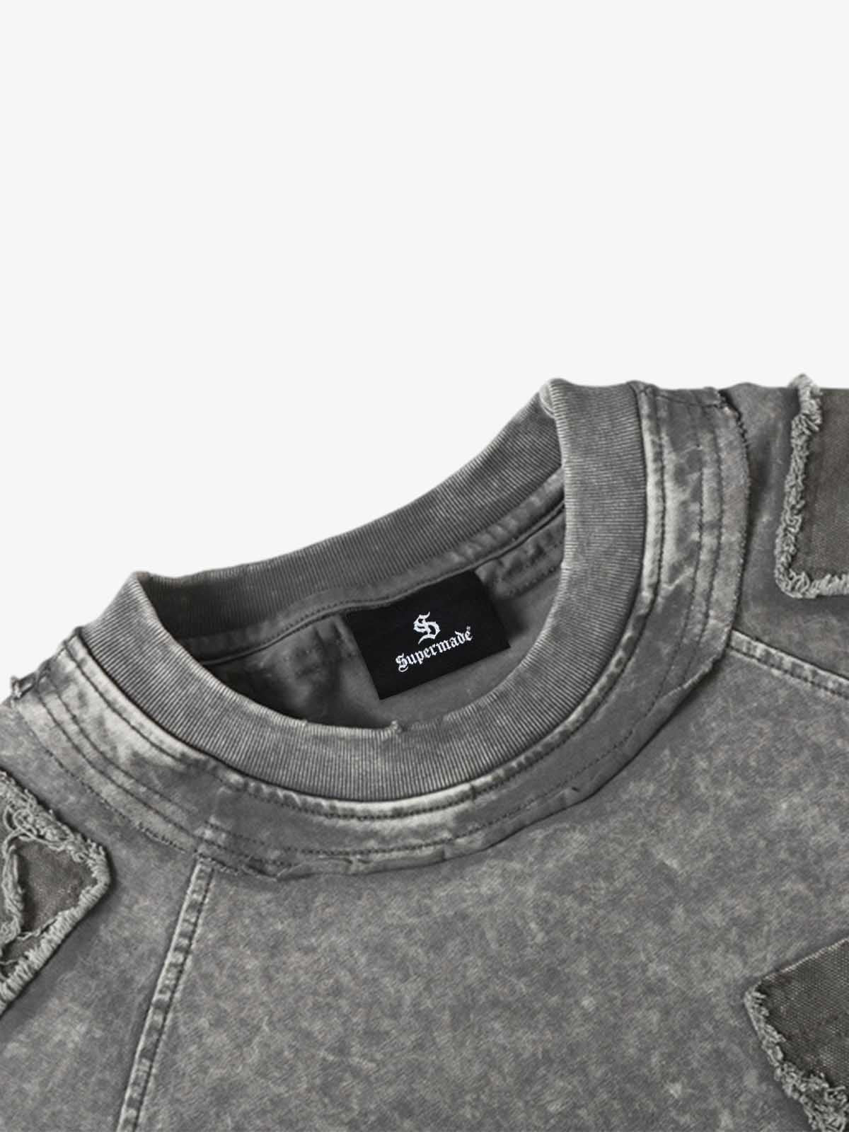 Exposed Seam Washed T Shirt 