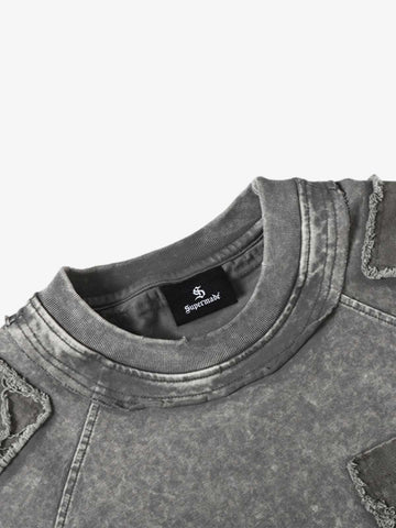 Exposed Seam Washed T Shirt 