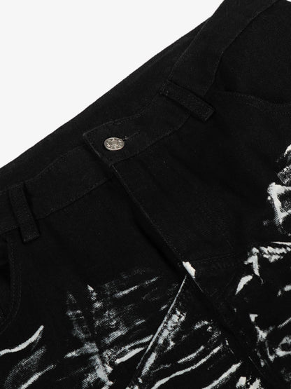 Street Star Painted Barrel Jeans 