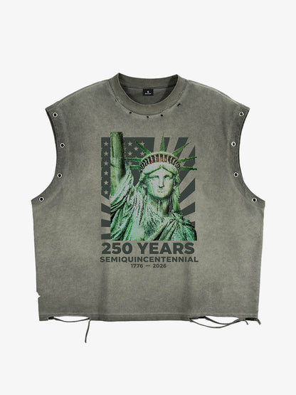 Vintage Liberty Graphic Sleeveless T-Shirt 