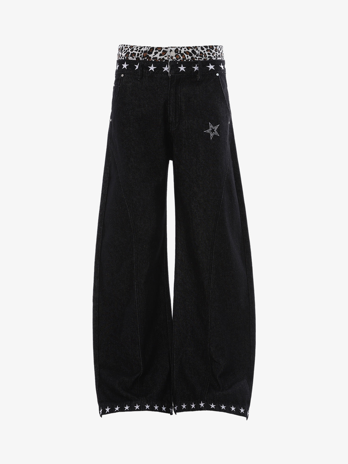 Leopard Layered Jeans