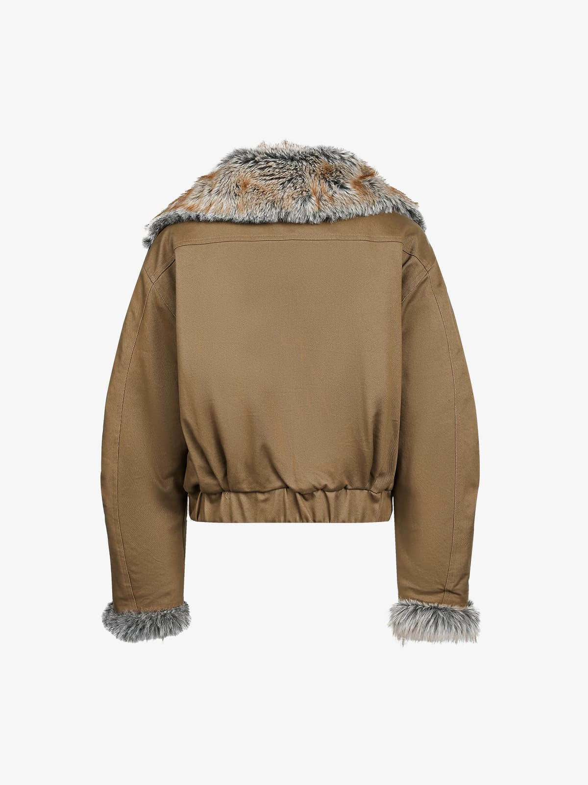 Winter-Ready Corduroy Jacket with Faux Fur Trim for Men 