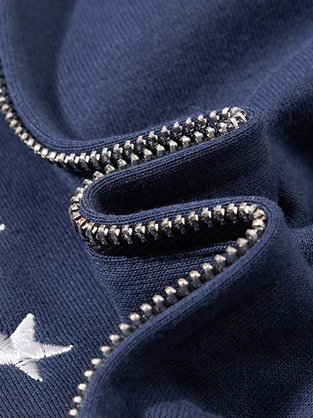 Retro Embroidered Star Flight Jacket