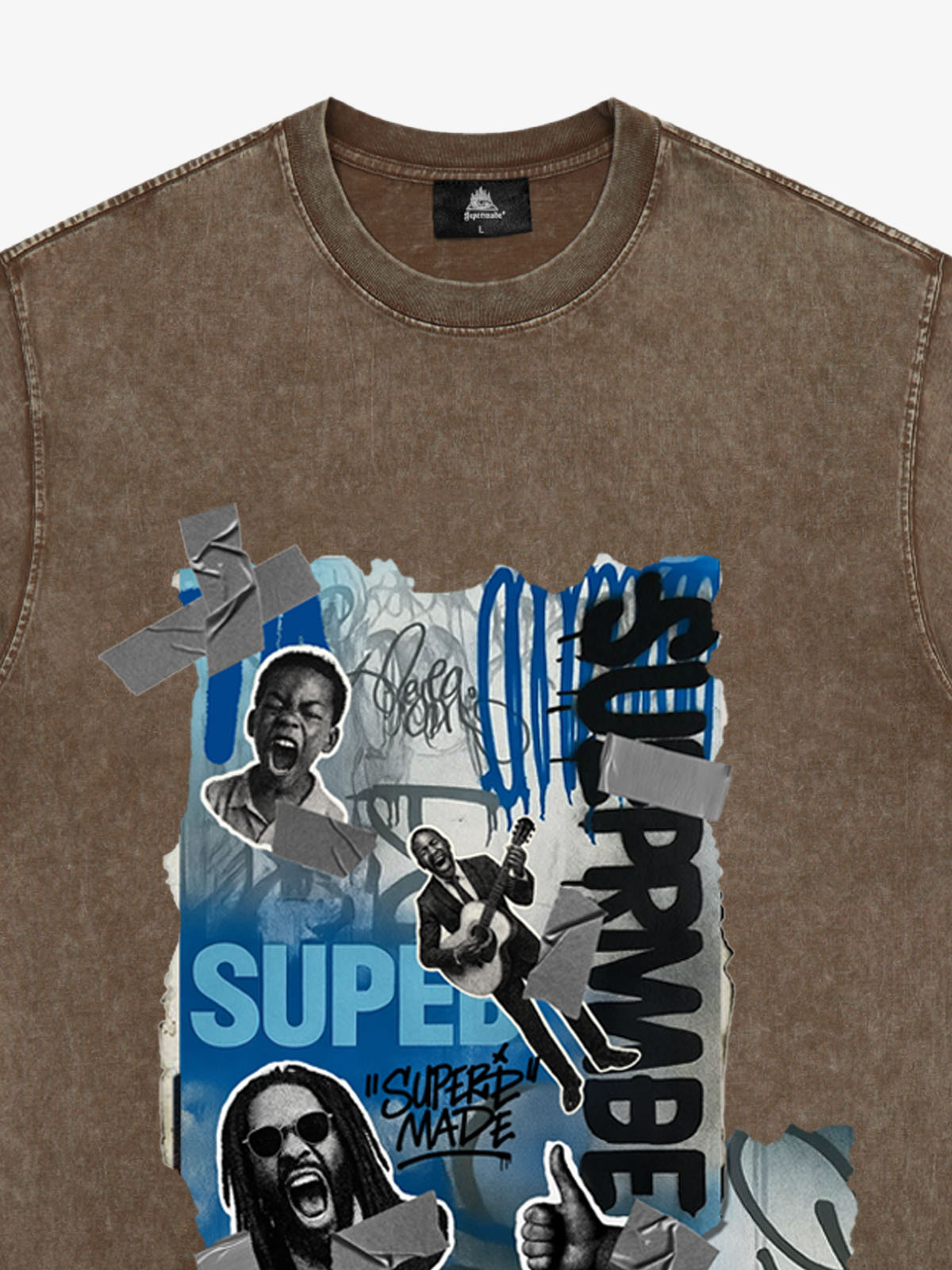 Supermade Trendy Retro Hip-Hop Character T-Shirt 