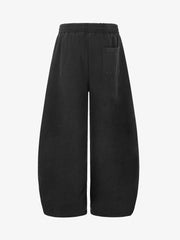 Lip Flag Graphic Distressed Washed Baggy Barrel Sweatpants