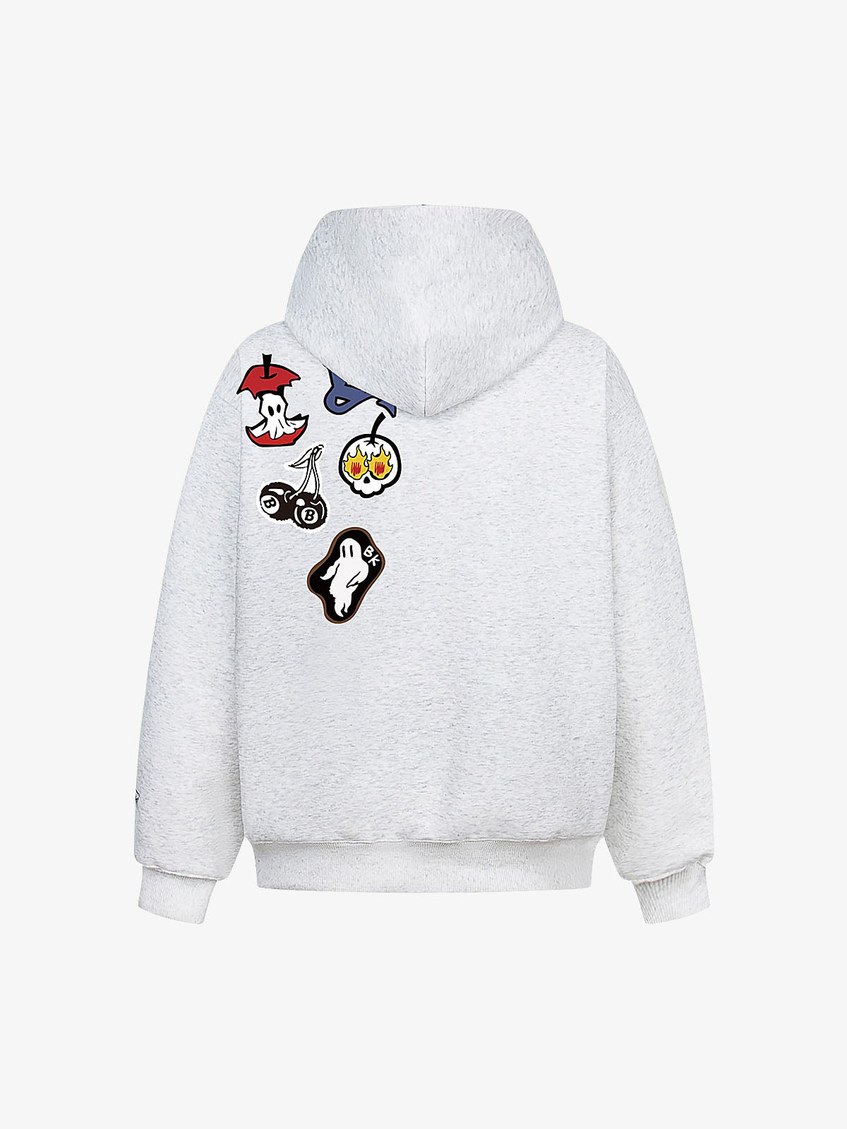 Street Embroidered Letter Badge Hoodie 