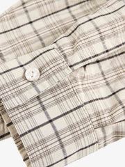Street Print Lettering Plaid Long-Sleeve Shirt 