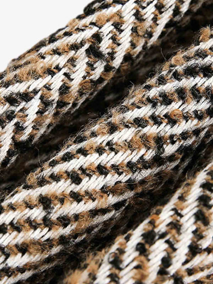 Vintage Herringbone Zip Up Jacket