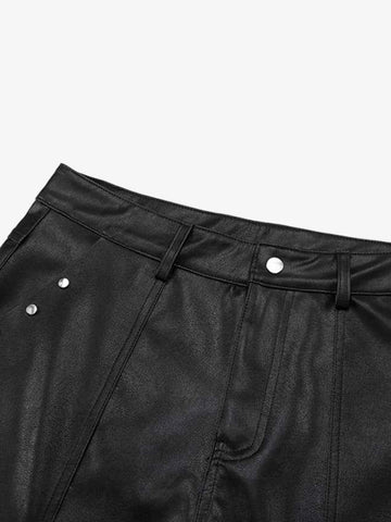 Studded Leather Shorts