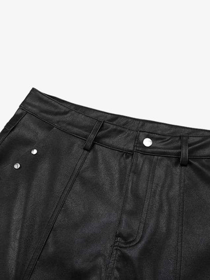 Studded Leather Shorts