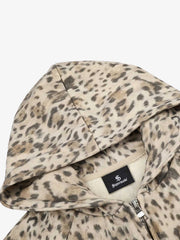 Leopard Graphic Stand-Collar Zip Jacket