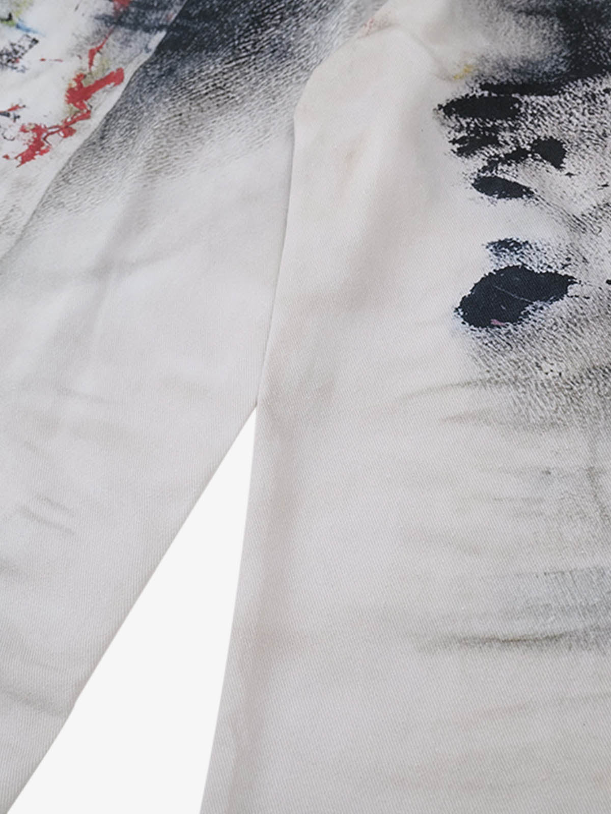 Artistic Splash Wide-Leg Jeans - Perfect for Casual and Fashionable Looks 