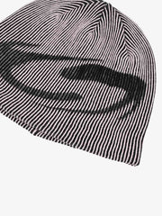 Retro High-Street Striped Graphic Knit Beanie 