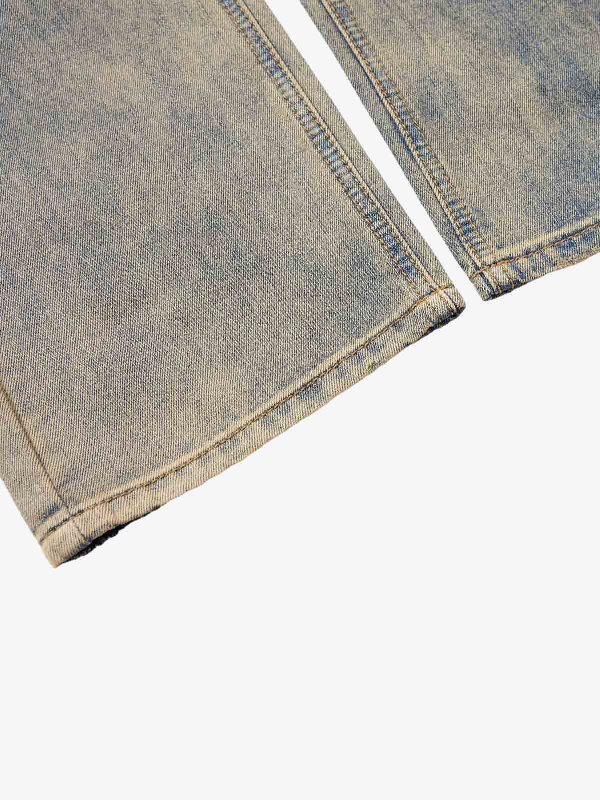 Vintage Distressed Ripped Wide Leg Jeans 