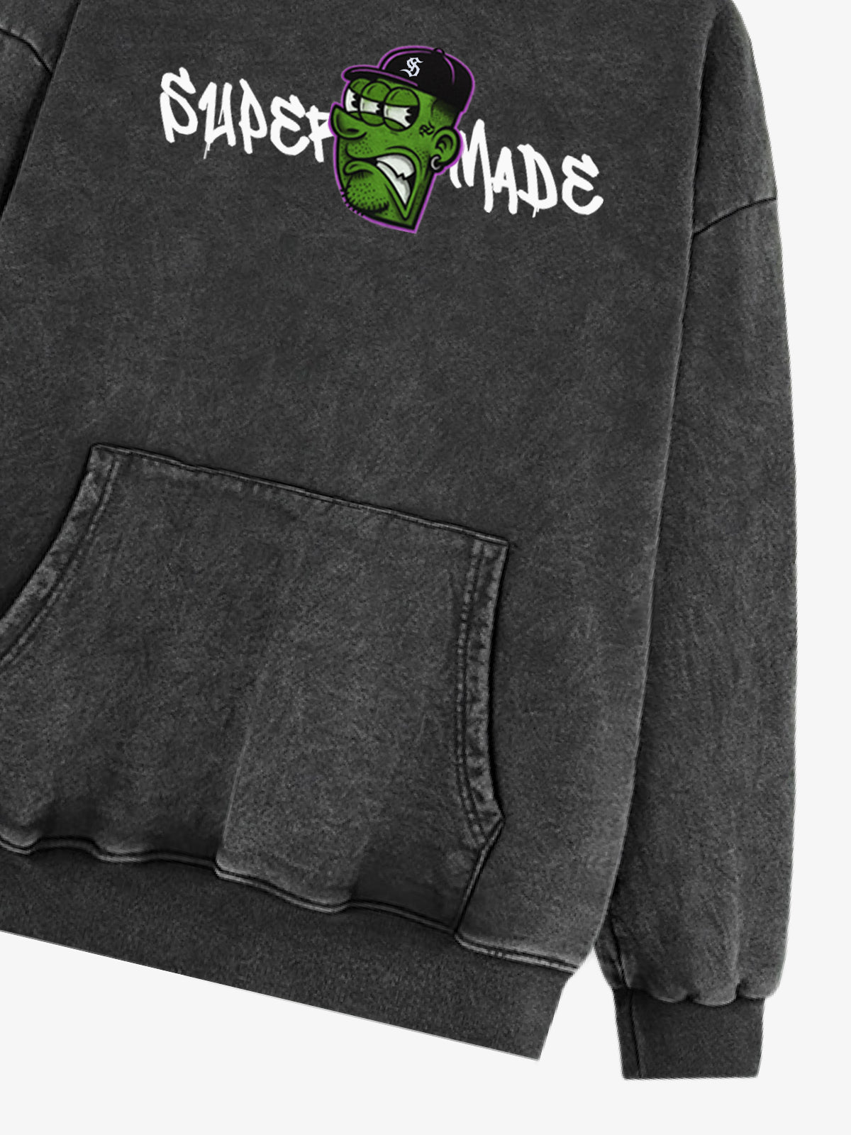 Supermade graffiti design hooded sweatshirt 