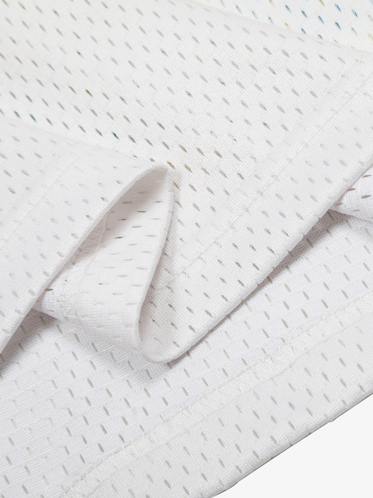 Polyester Mesh Sports Jersey with Bold Graphic Print and V-Neck Design 