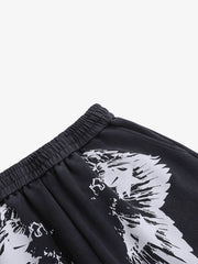 Wing Star Graphic Draped Jazz Pants