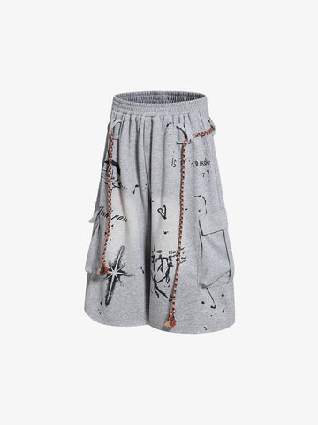 Graffiti Cropped Pants