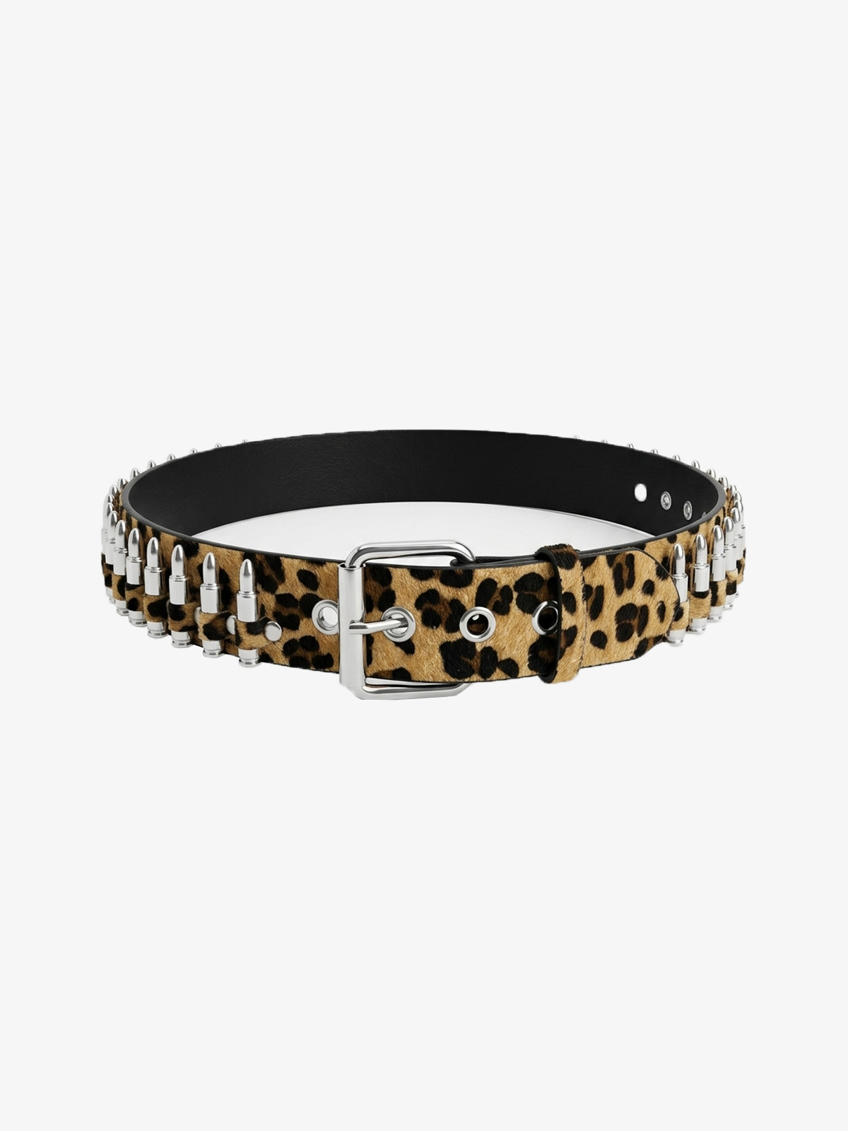 Punk Animal Print Studded Belt