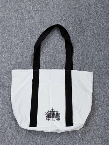 Canvas-Tragetasche mit schwarzen Gurten – Strapazierfähige Schultertasche aus Baumwoll-Canvas für den täglichen Gebrauch, zum Einkaufen und auf Reisen
