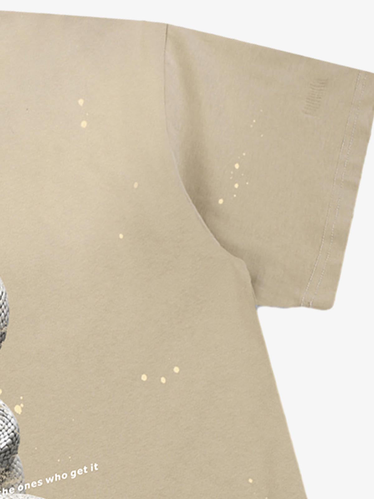 Snake and Sword Graphic T-Shirt with Bold Statement Design 