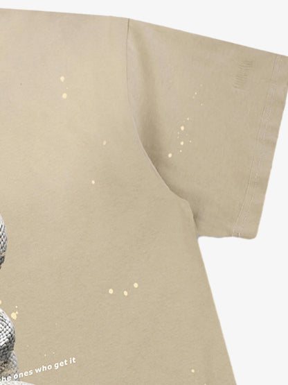 Snake and Sword Graphic T-Shirt with Bold Statement Design 