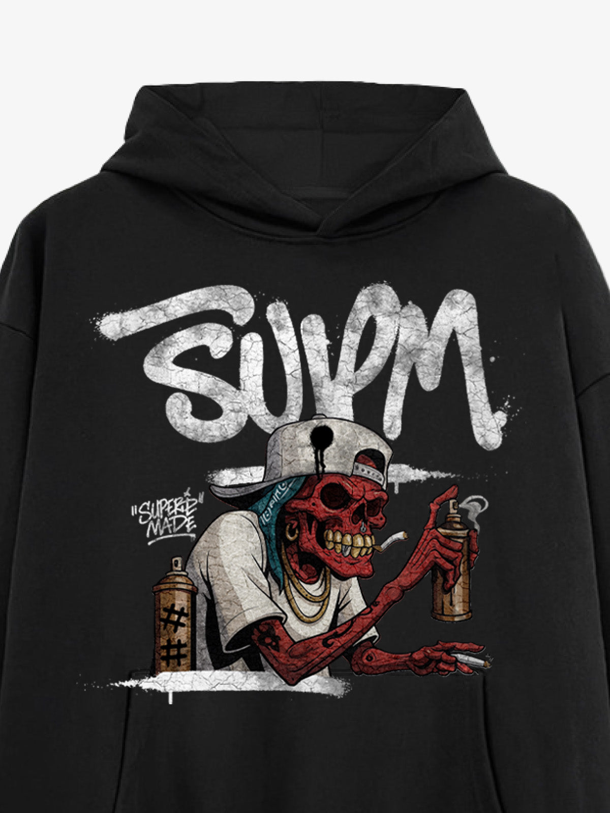 Thesupermade Street Skull Graffiti Master Hoodie 