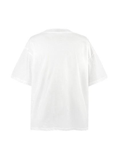 Patchwork Graphic Print Oversized Tee 