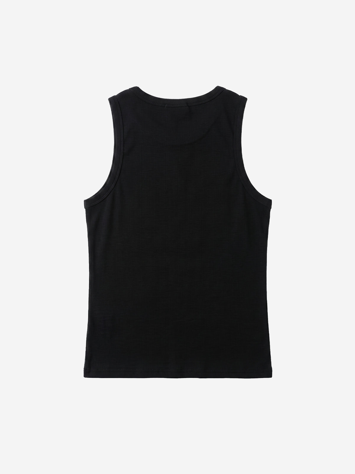 Stretch ribbed fabric punk y2k streetwear vest, adorned with metal buttonholes and letter embroidery.