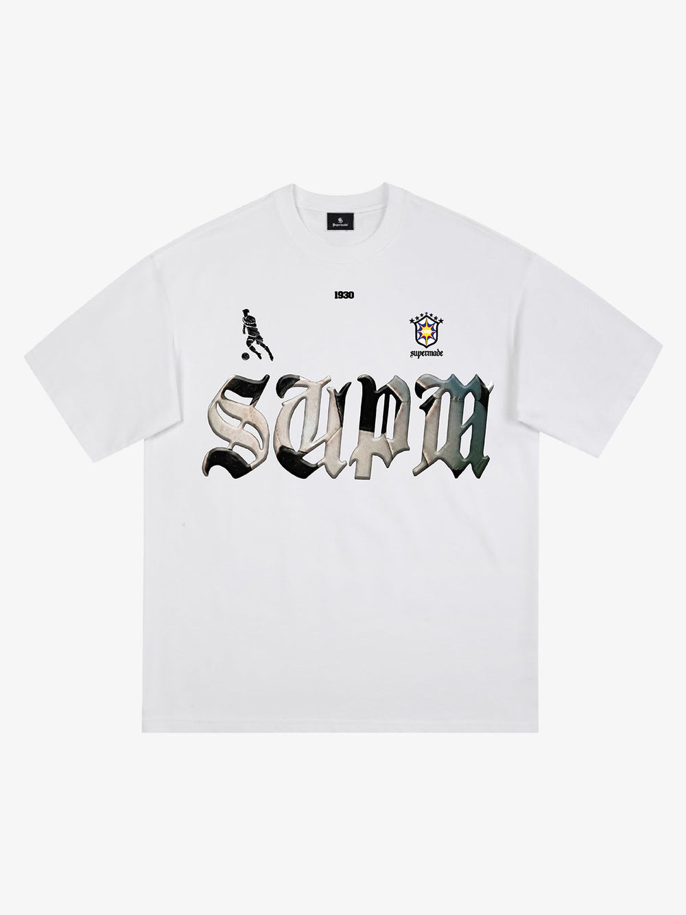 Gothic "SUPM" Soccer Graphic T-Shirt 