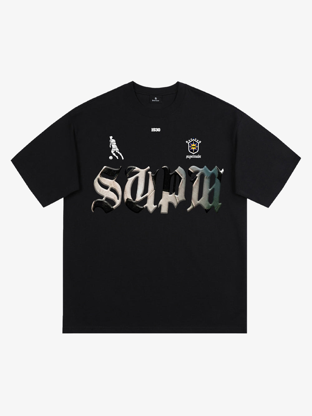 Gothic "SUPM" Soccer Graphic T-Shirt 