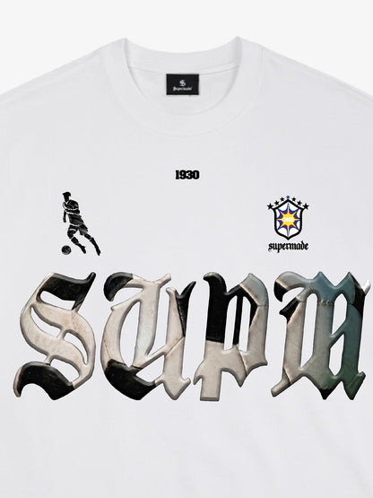 Gothic "SUPM" Soccer Graphic T-Shirt 